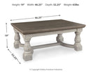 Havalance - Rectangular Cocktail Table - Gray / White