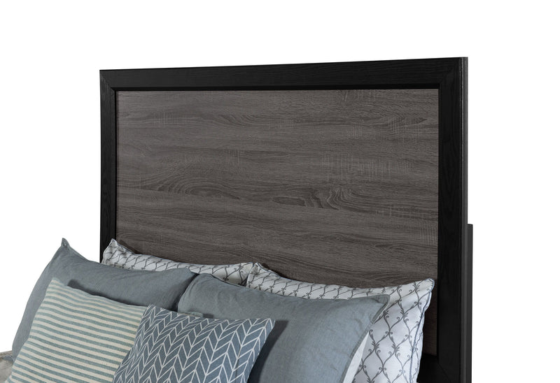 Lisbon - 5 Piece King Bedroom Set - Gray / Black