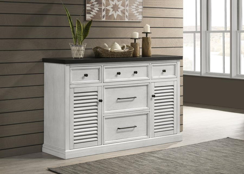 Aventine - 5-Drawer Sideboard Buffet Cabinet - Vintage White