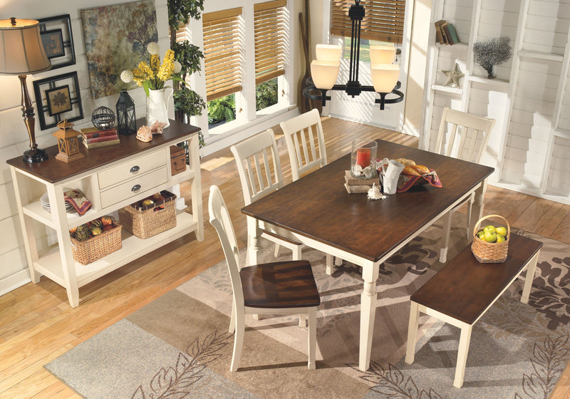 Whitesburg - Brown / Cottage White - Rectangular Dining Room Table