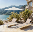 Fiji - Aluminum Patio Umbrella With Round White Base