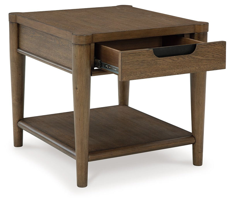 Roanhowe - Brown - Rectangular End Table