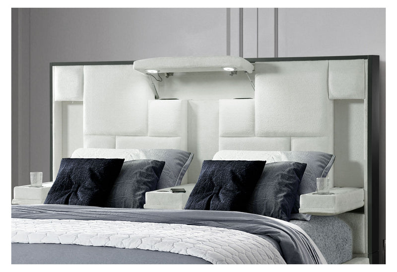 Oscar - Queen Bed - White