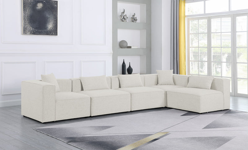 Cube - Modular Sectional 5 Piece - Cream