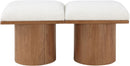 Pavilion - 2 Piece Modular Bench With Brown Base
