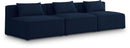 Cube - Linen Modular 3 Seat Armless Sofa