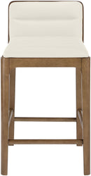 Ellis - Vegan Leather Upholstered Counter Stool (Set of 2) - Brown Base