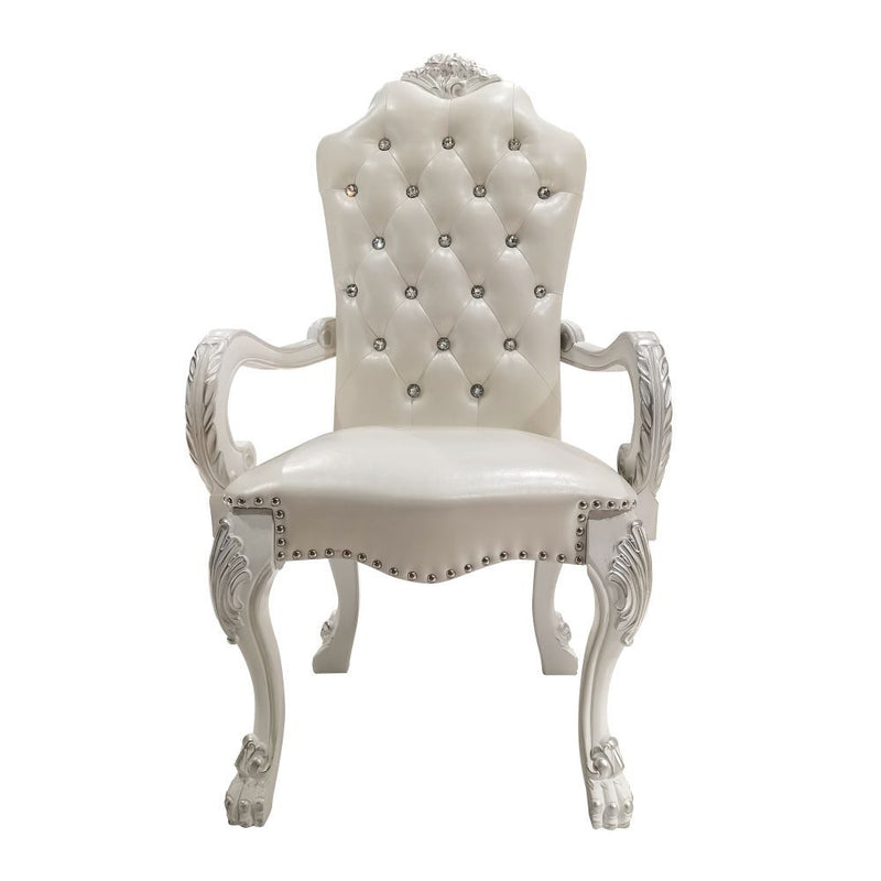 Dresden - Arm Chair (Set of 2) - Synthetic Leather & Bone White