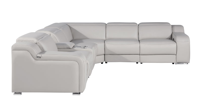 1116 - Power Reclining Italian Leather Sectional