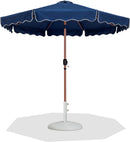 Amalfi - Patio Umbrella - White Base / Light Brown Pole