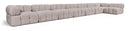 Orin - Velvet Performance Fabric Upholstered 8 Piece L-Shaped Sectional