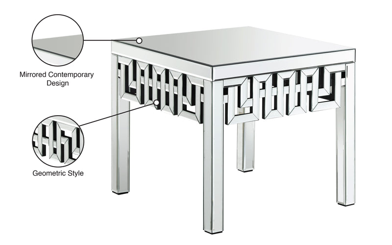 Aria - End Table - Pearl Silver