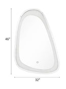 Noralie - 46" Accent Mirror With LED - Mirrored & Faux Diamonds