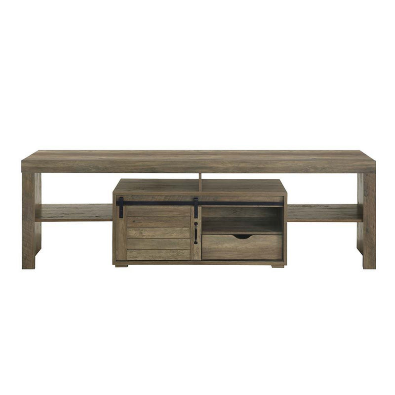 Wasim - TV Stand - Rustic Oak Finish