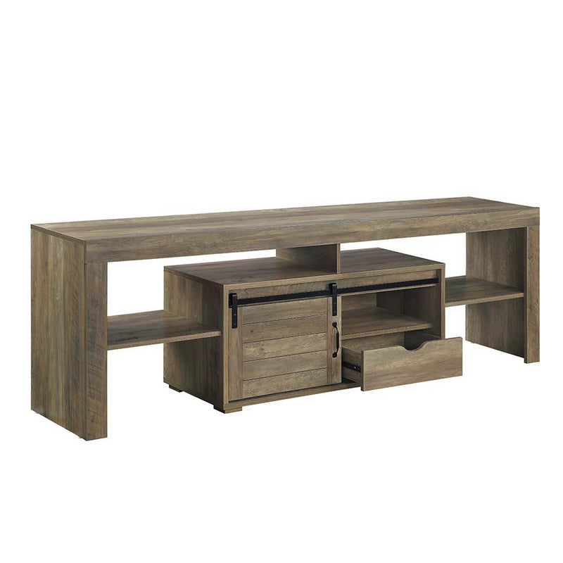 Wasim - TV Stand - Rustic Oak Finish