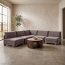 Hammond - Velvet Performance Fabric Upholstered 5 Piece Armless Sectional