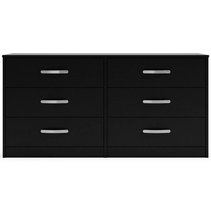 Finch - Black - Six Drawer Dresser - 29'' Height