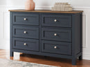 Landocken - Dresser - Brown / Blue