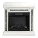 Noralie - 29" Fireplace - Mirrored & Faux Diamonds
