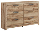 Hyanna - Six Drawer Dresser - Tan Brown