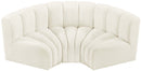 Arc - Velvet 3 Piece Modular U-Shaped Sofa