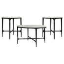 Hermas - Round Marble Coffee And End Table Set