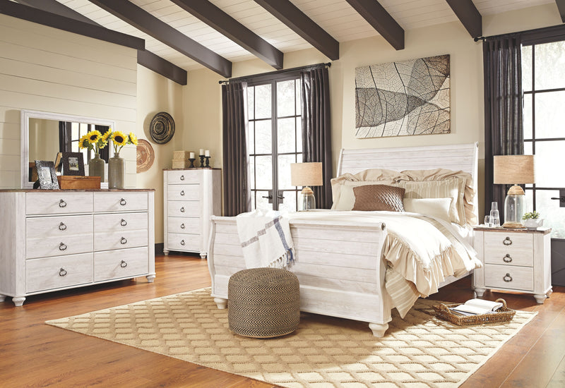 Willowton - Sleigh Bed