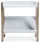 Blariden - Small Bookcase - White / Tan