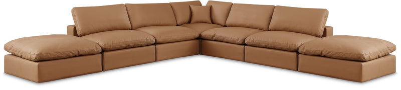 Comfy - 7 Piece Faux Leather Modular Corner Sectional