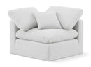 Indulge - Linen Corner Chair - White
