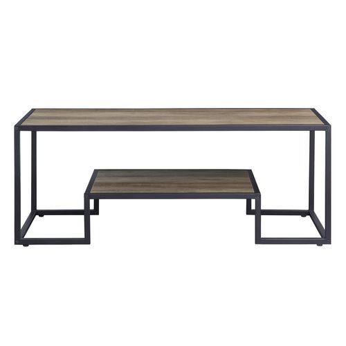 Idella - Accent Table - Rustic Oak & Black Finish