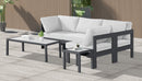 Nizuc - Outdoor Patio 4 Piece Modular Sectional With Gray Frame