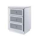 Noralie - 26" Accent Table - Mirrored, Faux Diamonds