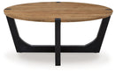 Hanneforth - Round Cocktail Table - Brown