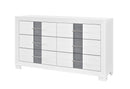 Optimus - 4 Piece Bedroom Set (Full Bed, Dresser, Mirror, Nightstand) - White