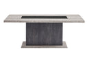 D8030DT - Dining Table Base With Storage Drawers - Black / Brown