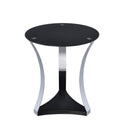 Geiger - End Table - Black Glass & Chrome