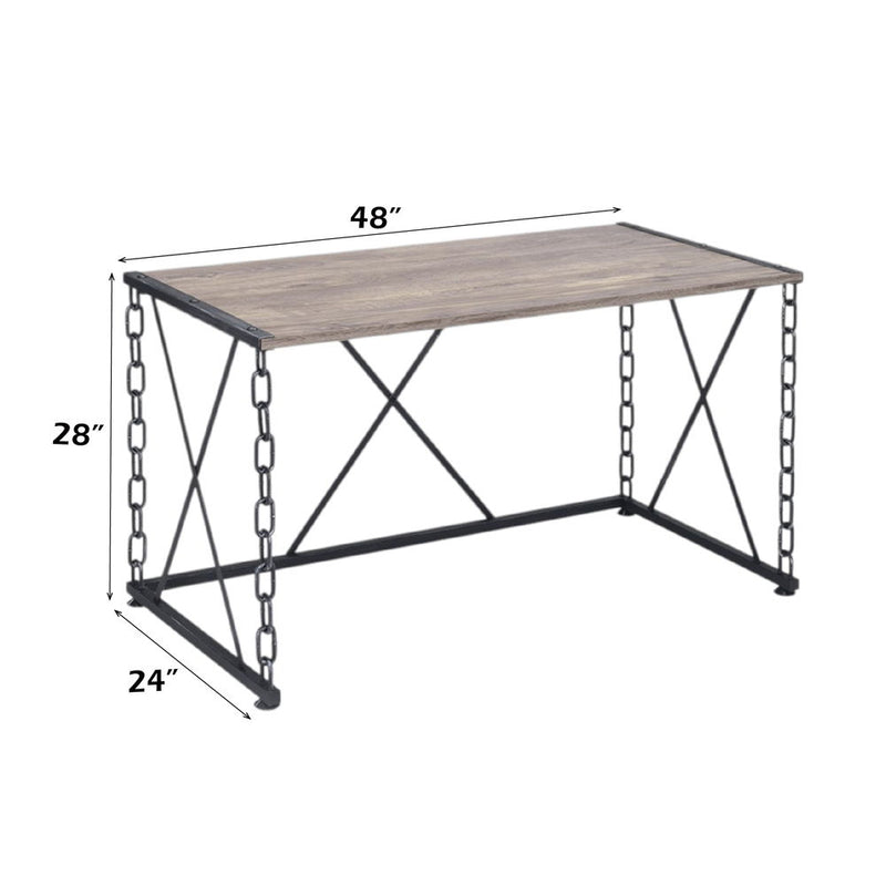 Jodie - Writing Desk (Same Ac00905) - Rustic Oak & Antique Black