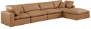 Comfy - 5 Piece Faux Leather Modular Sectional With Chaise