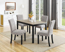 Forana - 5 Piece Dining Room Set - Light Brown / Black
