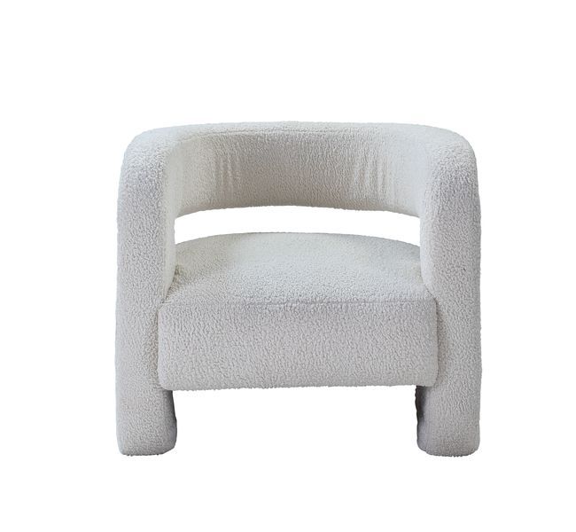 Yitua - Accent Chair - White Teddy Sherpa