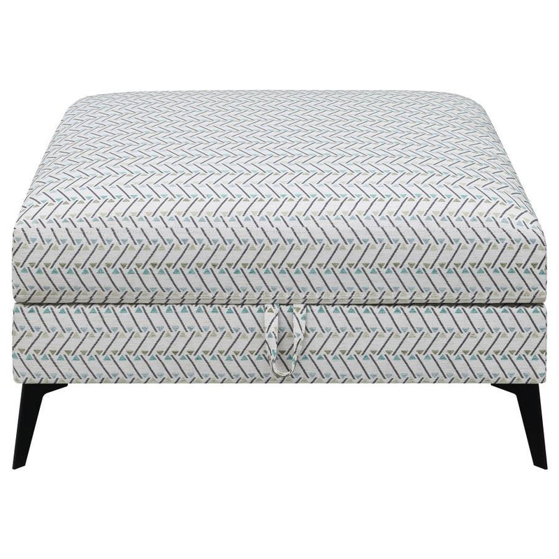 Clint - Upholstered Ottoman With Tapered Legs - Multi-Color