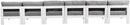 Nizuc - Outdoor Patio 6 Seat Armless Modular Sofa With White Frame