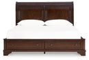 Trellington - King Sleigh Storage Bed - Brown