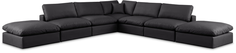 Comfy - 7 Piece Faux Leather Modular Corner Sectional