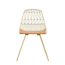 Fantasia - Side Chair (Set of 2) - Whiskey Synthetic Leather & Gold