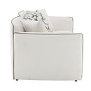 Yolanda - Loveseat With 4 Pillows - Beige Chenille