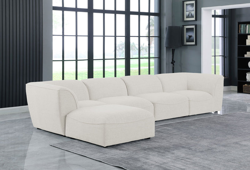 Miramar - Modular Sectional 5 Piece - Cream - Fabric