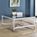 Lindley - Square Tempered Mirror Acrylic Table