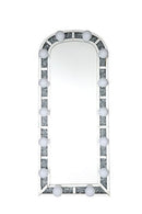 Noralie - Floor Mirror - Mirrored & Faux Diamonds
